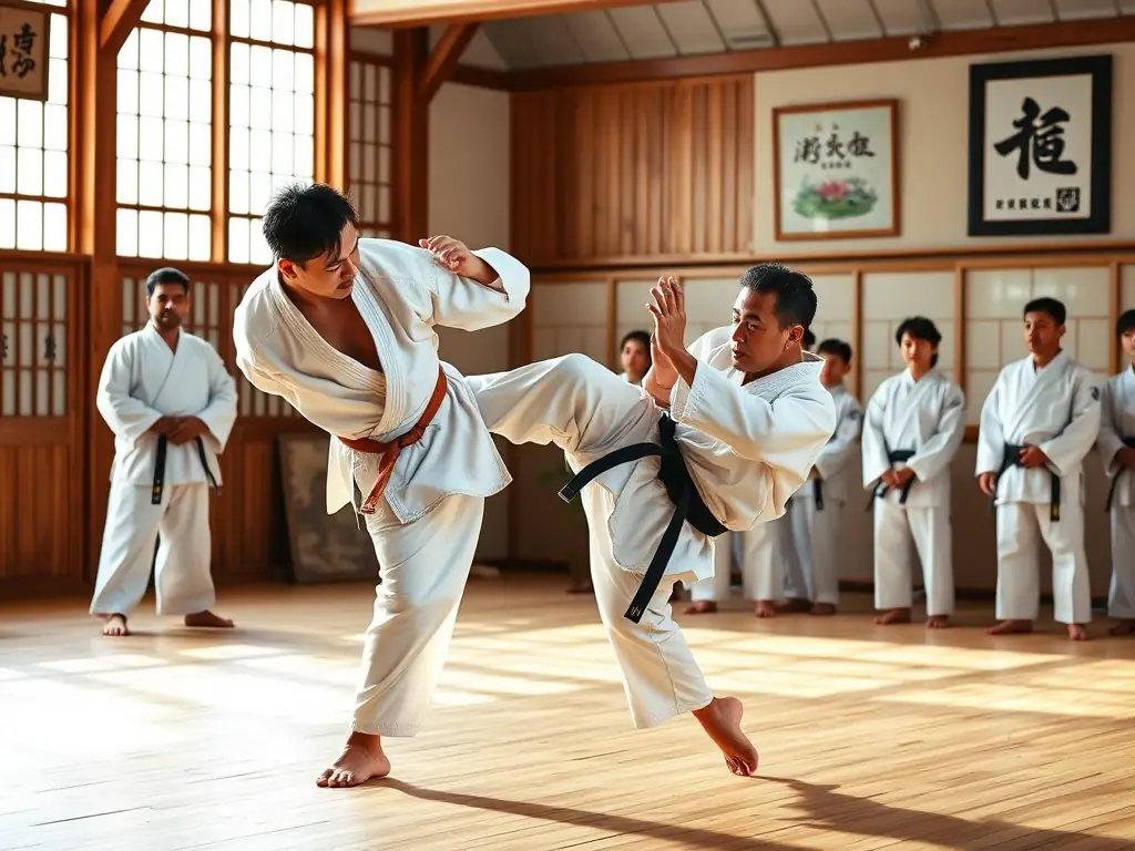 A focused young student in a Judo uniform bowing respectfully to their instructor at JCO JUDO CLUB OLERONNAIS, highlighting the discipline and respect fostered through Judo training.