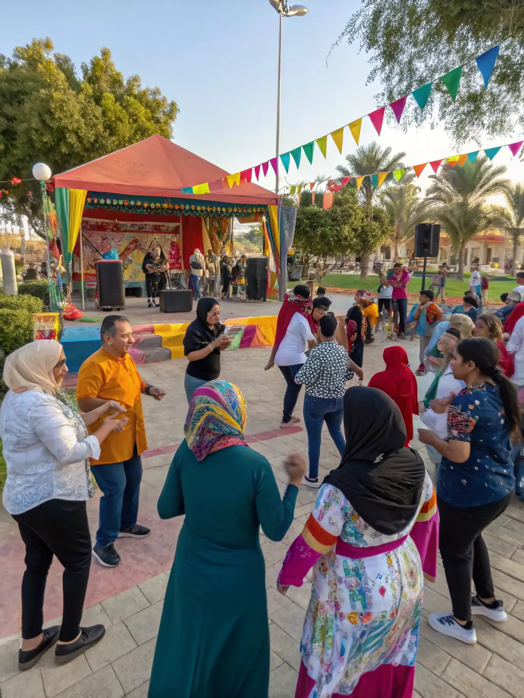 Members of the club participating in a community event, demonstrating the club's commitment to social responsibility and cohesion.